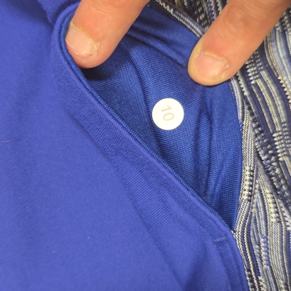 EUC Lululemon Wunder Under Crop (Hi-Rise)Space Dye Twist Sapphire Blue Multi 10 - Picture 8 of 8